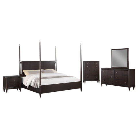 Felton 5-piece Eastern King Bedroom Set BrownBrown
