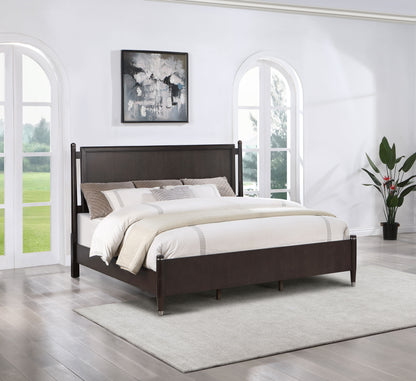 Janelle Wood Eastern King Poster Bed Brown