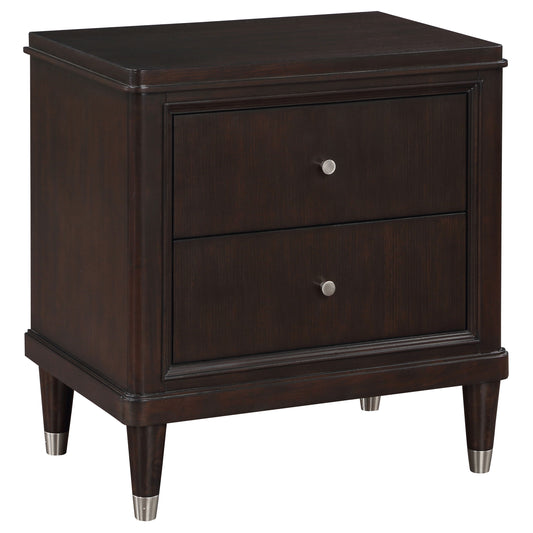 Janelle 2-drawer Nightstand Brown