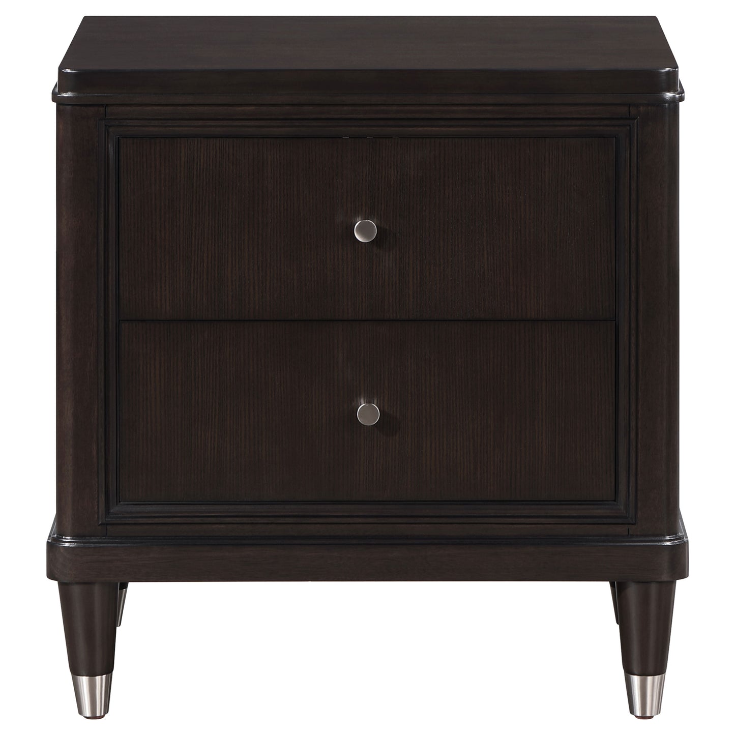 janelle 2-drawer nightstand brown