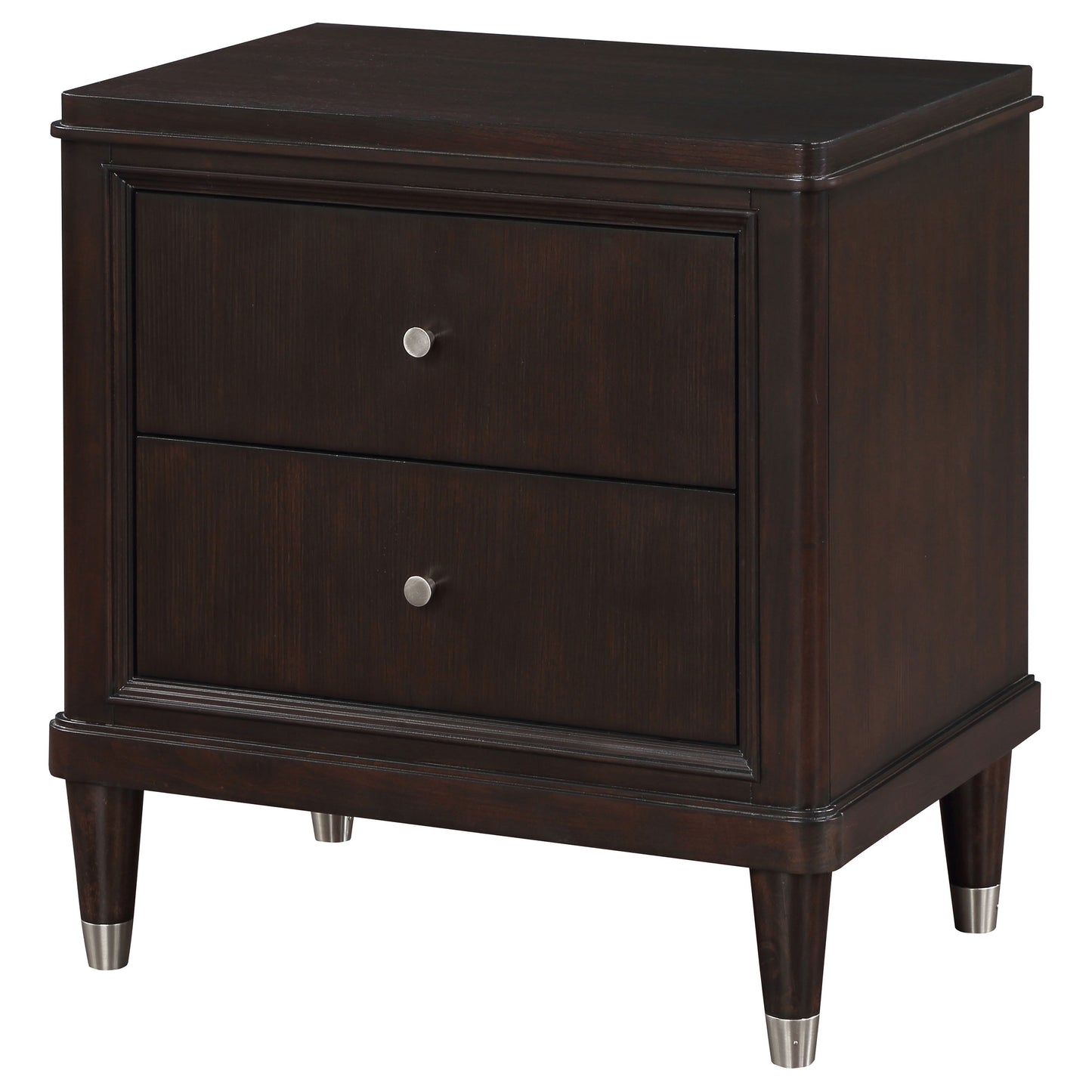 janelle 2-drawer nightstand brown