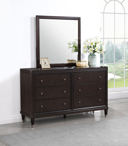 Felton 6-drawer Dresser with Mirror BrownBrown