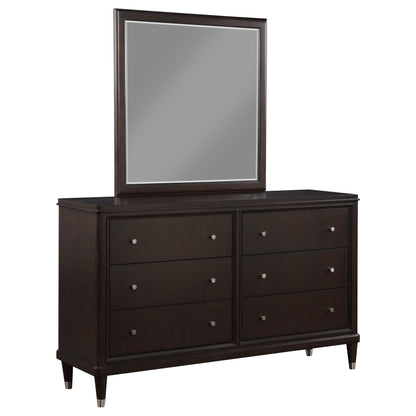 Felton 6-drawer Dresser with Mirror BrownBrown