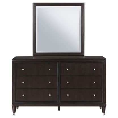 Felton 6-drawer Dresser with Mirror BrownBrown