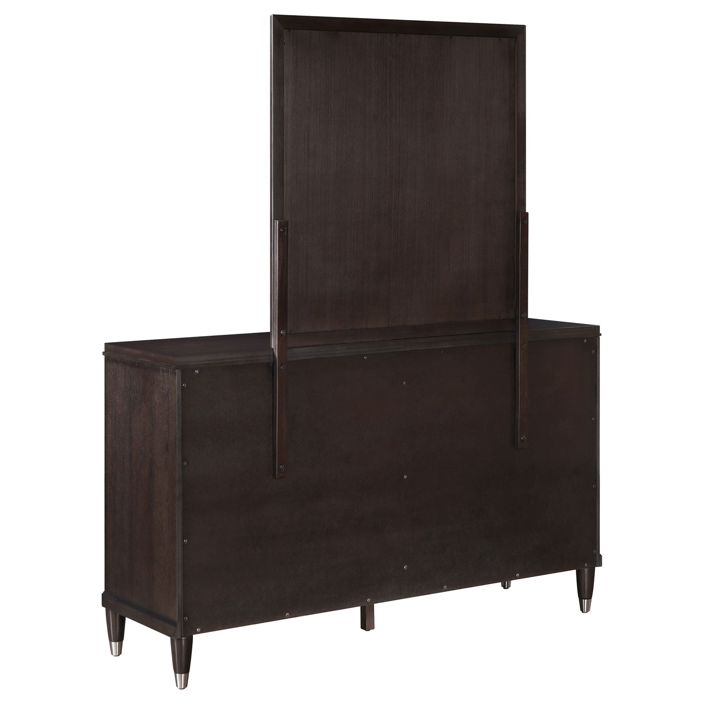 felton 6-drawer dresser with mirror brownbrown