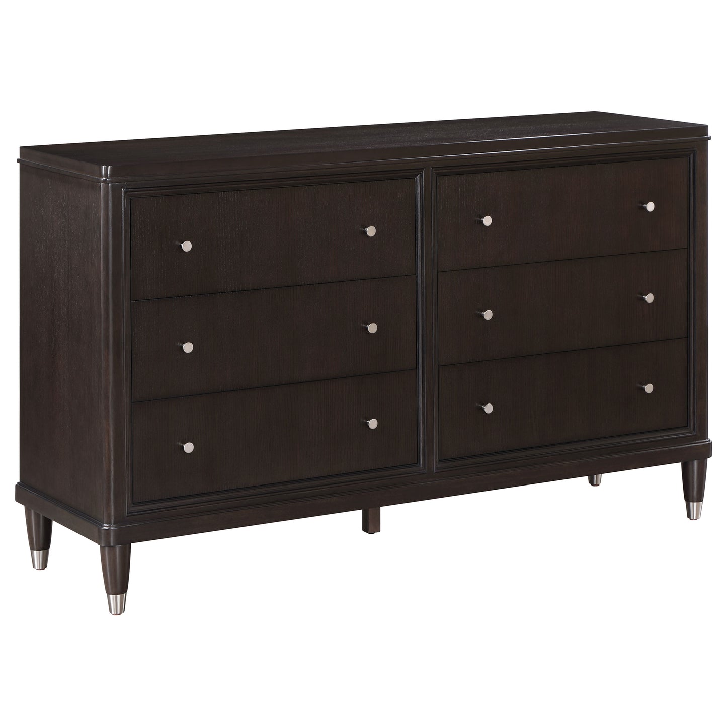 janelle 6-drawer dresser brown