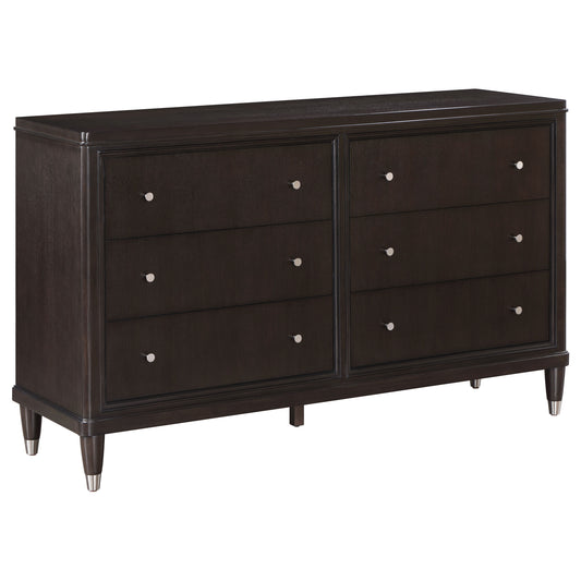 Janelle 6-drawer Dresser Brown