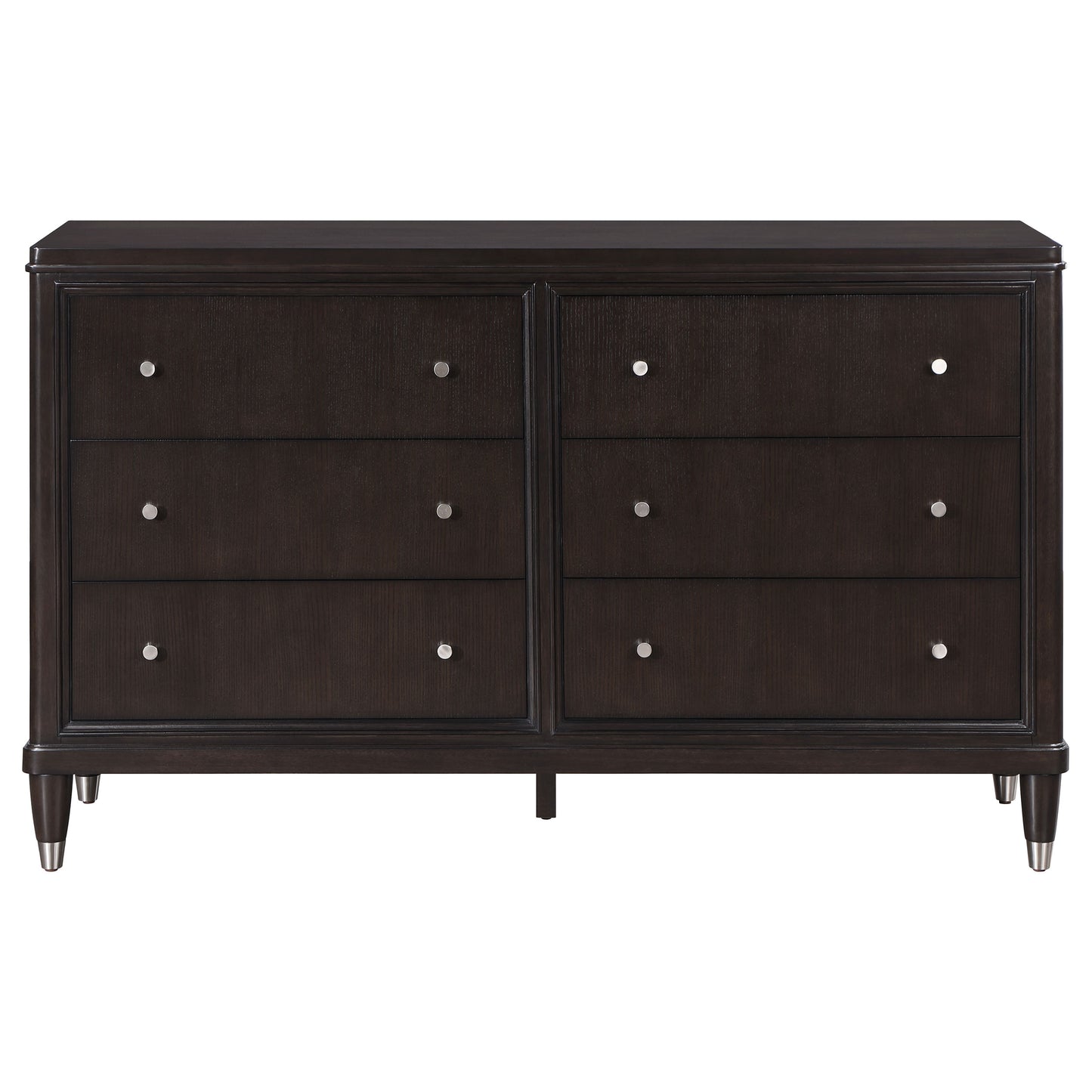 janelle 6-drawer dresser brown