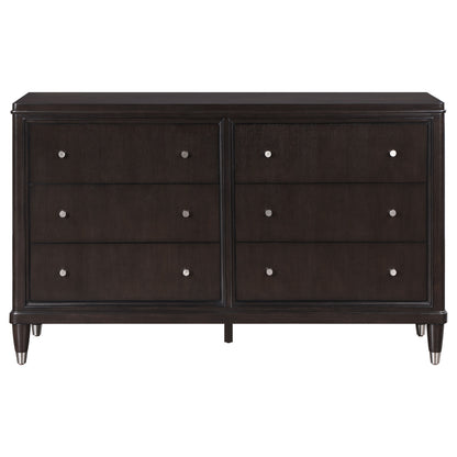 Janelle 6-drawer Dresser Brown