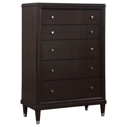 Janelle 5-drawer Bedroom Chest Brown