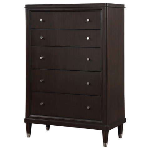 Felton 5-drawer Bedroom Chest BrownBrown