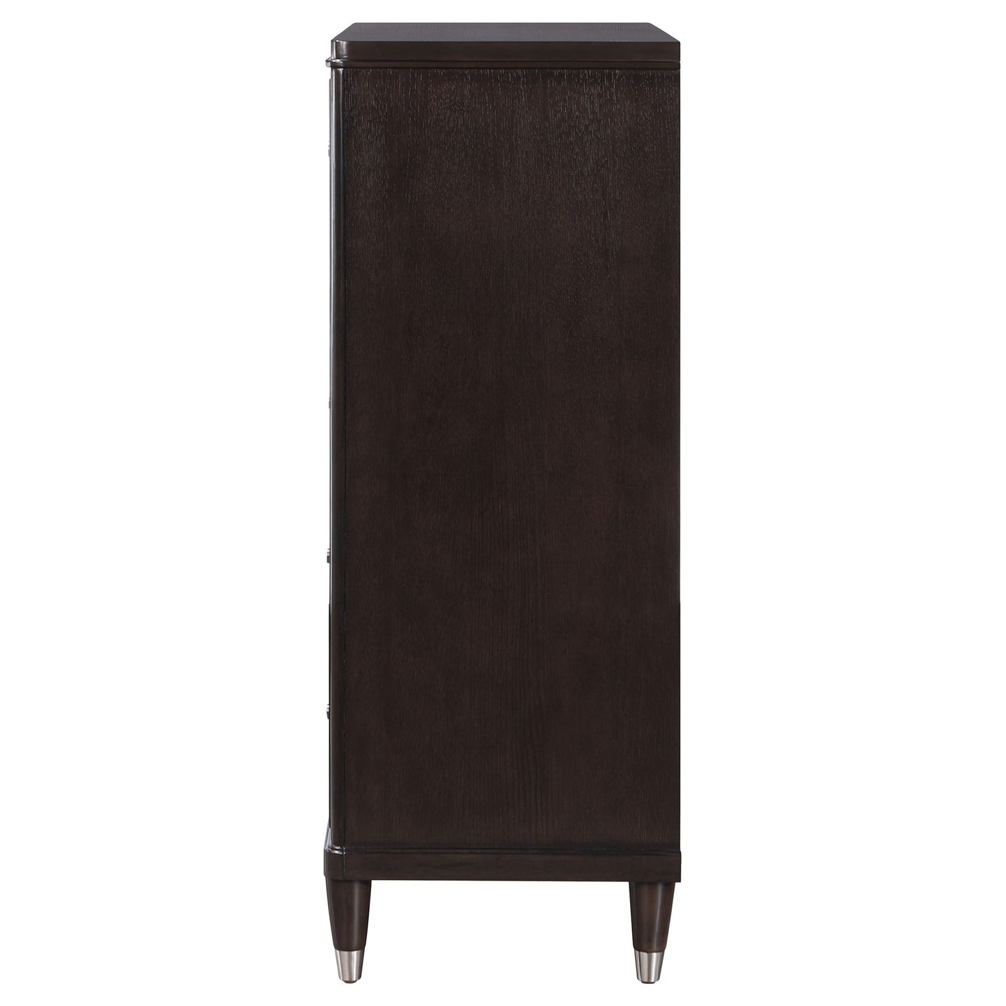 janelle 5-drawer bedroom chest brown