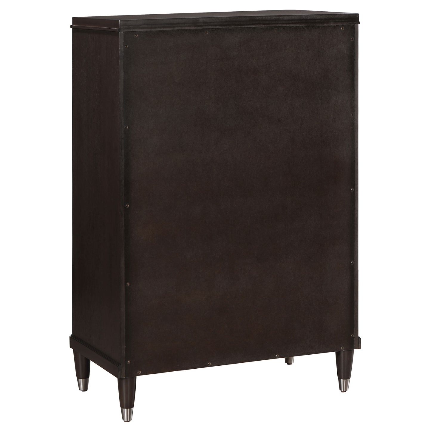 janelle 5-drawer bedroom chest brown