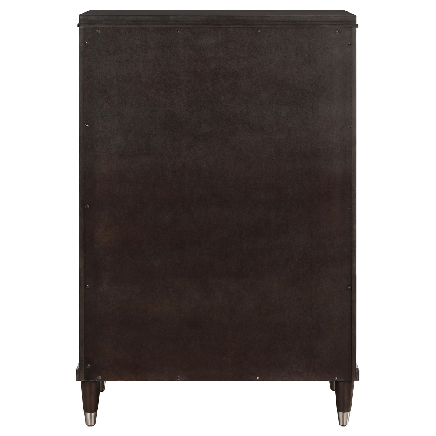 janelle 5-drawer bedroom chest brown