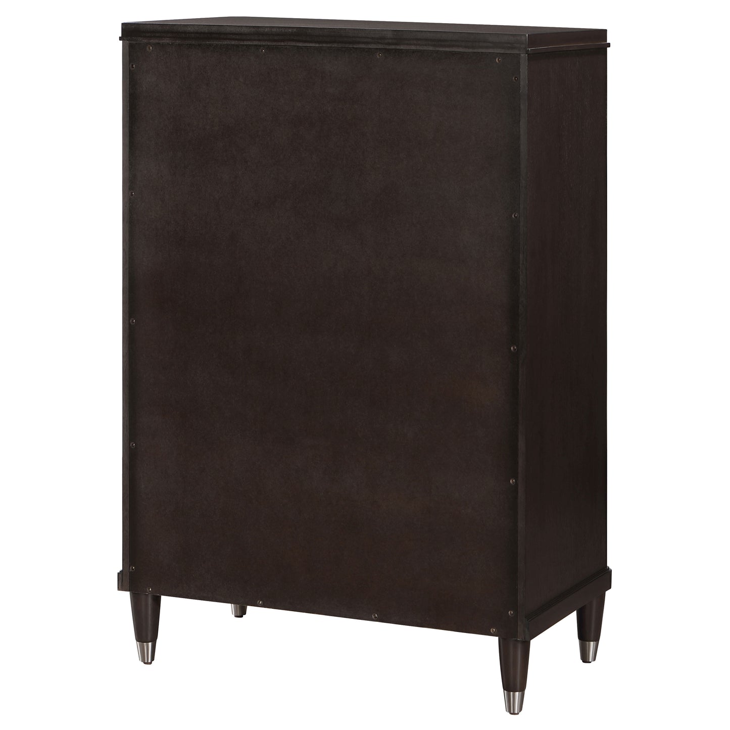 janelle 5-drawer bedroom chest brown