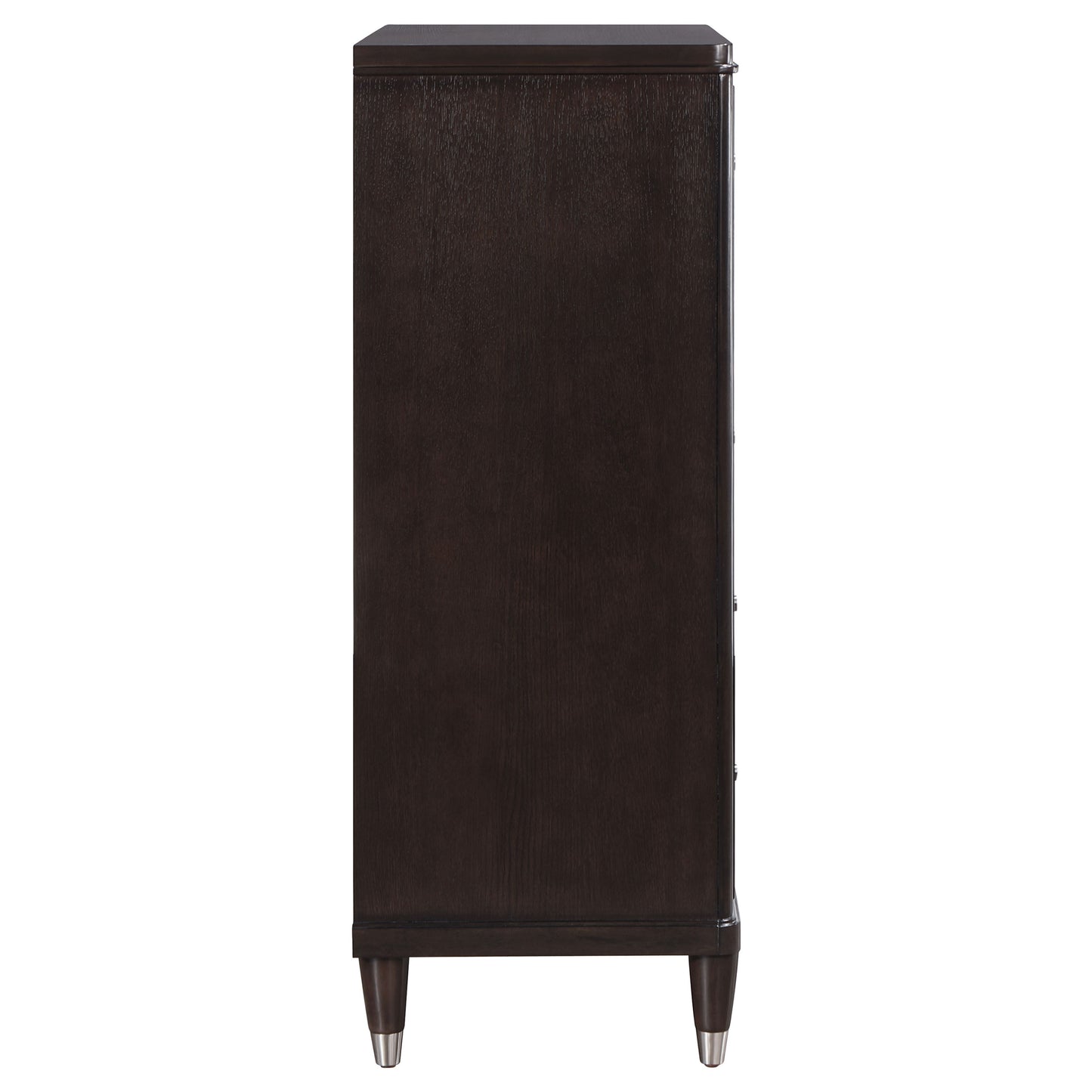 janelle 5-drawer bedroom chest brown