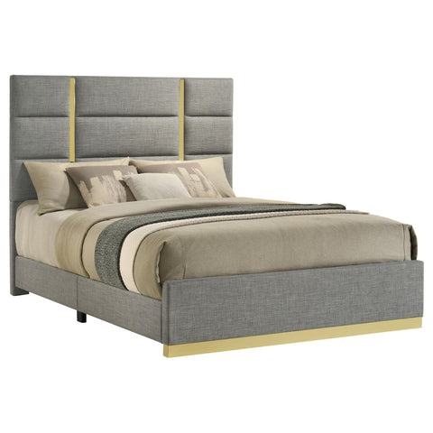 Dale 56-inch Fabric Upholstered Queen Panel Bed Grey