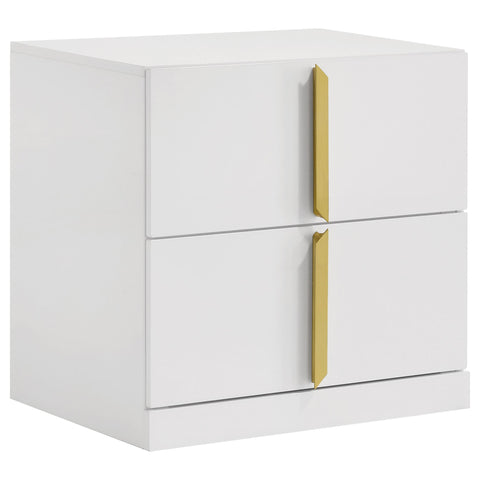 Dale 4-piece Eastern King Bedroom Set Navy and White High Gloss