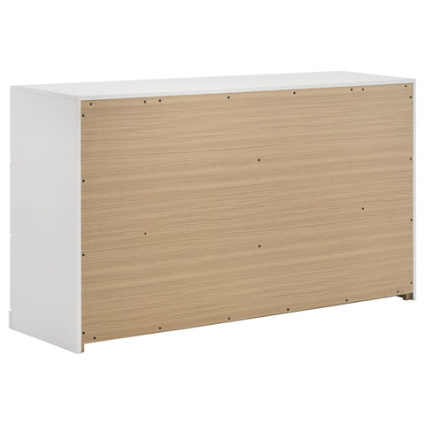 Dale 6-drawer Bedroom Dresser Cabinet White High Gloss