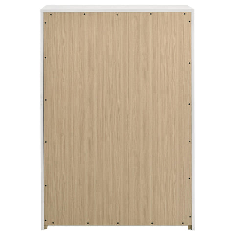 Dale 5-drawer Bedroom Chest of Drawers White High Gloss