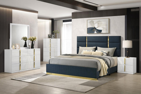 Dale 5-drawer Bedroom Chest of Drawers White High Gloss
