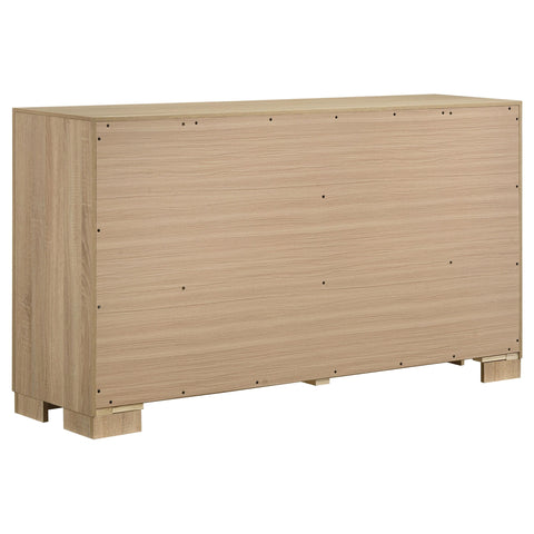 Skyview 5-Piece Queen Upholstered Bedroom Set Light Oak