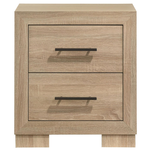 Skyview 2-Drawer Nightstand with Concealed Casters Light Oak