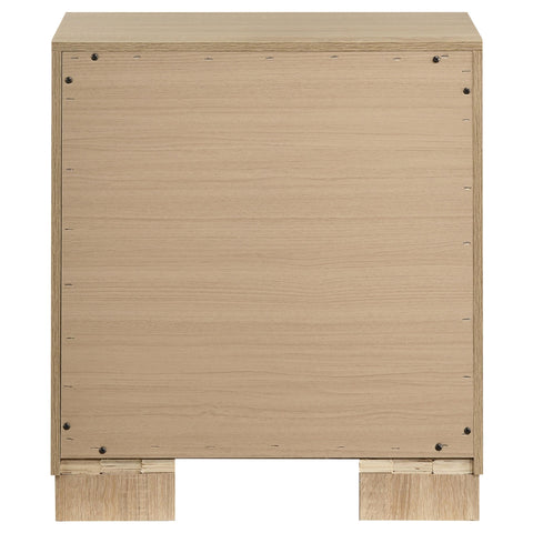 Skyview 2-Drawer Nightstand with Concealed Casters Light Oak
