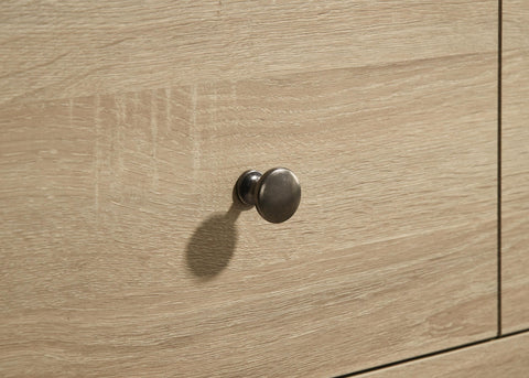 Skyview Dresser and Mirror Set with Mixed Hardware Light Oak