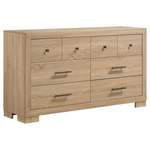 Skyview Bedroom Dresser with Mixed Hardware Light Oak