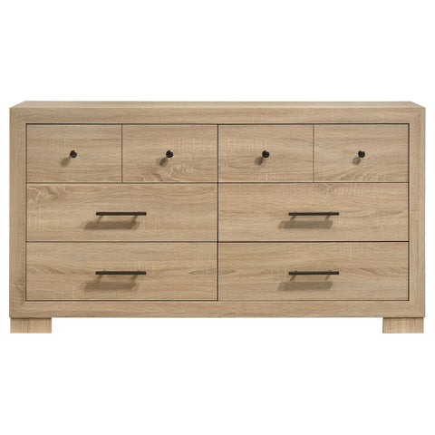Skyview Bedroom Dresser with Mixed Hardware Light Oak