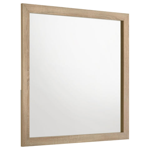 Skyview Dresser Mirror with Wood-Look Frame Light Oak