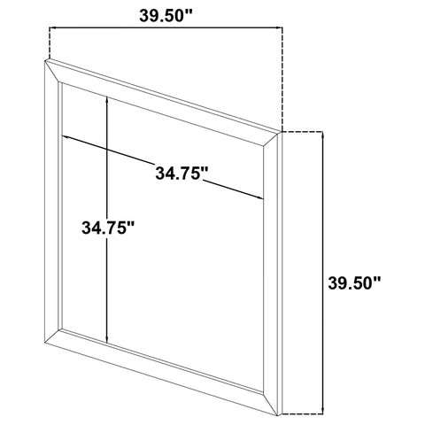 Skyview Dresser Mirror with Wood-Look Frame Light Oak