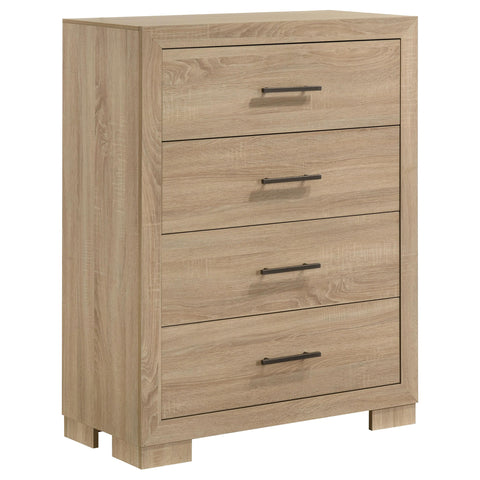 Skyview 4-Drawer Bedroom Chest with Framed Fronts Light Oak