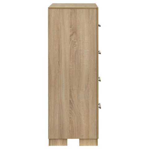 Skyview 4-Drawer Bedroom Chest with Framed Fronts Light Oak