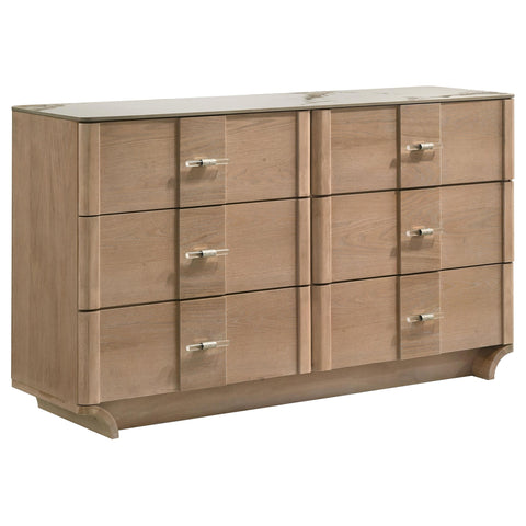 Lille 4-piece Eastern King Bedroom Set Light Oak