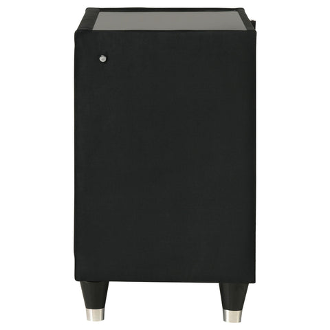 Deiter 2-drawer LED Nightstand with USB Black