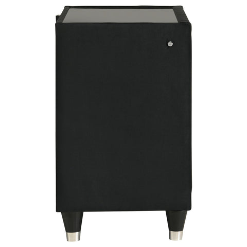 Deiter 2-drawer LED Nightstand with USB Black