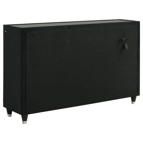 Deiter 8-drawer LED Bedroom Dresser Cabinet Black