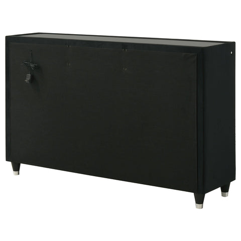 Deiter 8-drawer LED Bedroom Dresser Cabinet Black