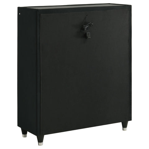 Deiter 5-drawer LED Chest of Drawers Black