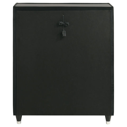 Deiter 5-drawer LED Chest of Drawers Black