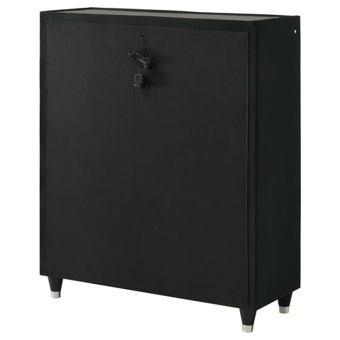 Deiter 5-drawer LED Chest of Drawers Black