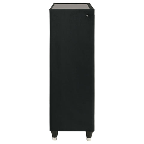Deiter 5-drawer LED Chest of Drawers Black