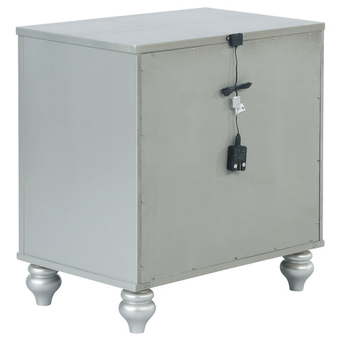 Jenny 5-piece California King Bedroom Set Silver MetallicSilver Metallic