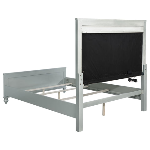 Jenny 4-piece Queen Bedroom Set Silver MetallicSilver Metallic