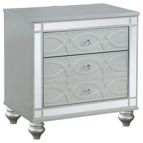 Jenny 5-piece Queen Bedroom Set Silver MetallicSilver Metallic