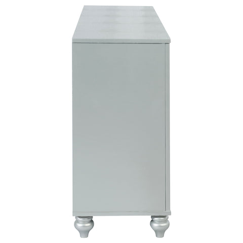 Jenny 6-drawer Dresser Silver MetallicSilver Metallic