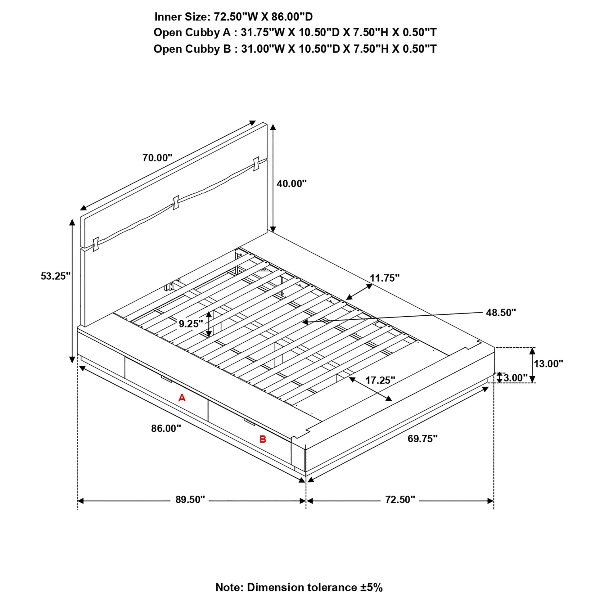 Queen Storage Bed