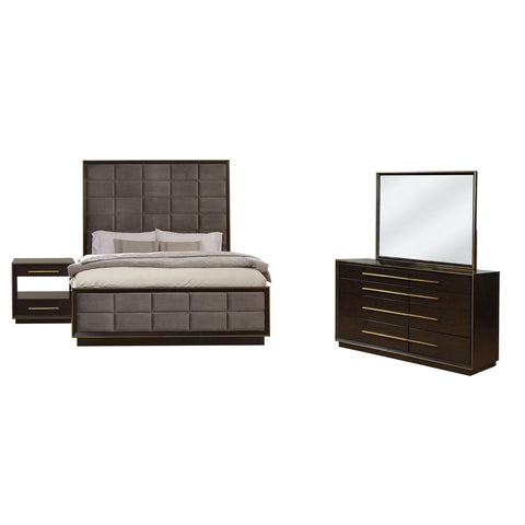 Gwyneth 4-piece California King Bedroom Set PeppercornSmoked Peppercorn